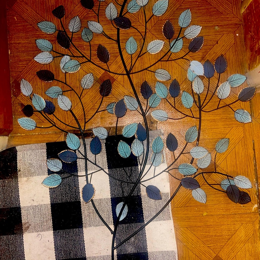 Tree wall art / decor 3D blue shades